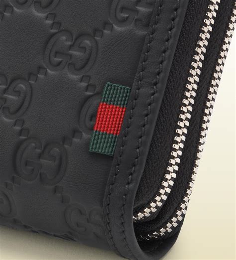 gucci zipper wallet men|gucci signature zip around wallet.